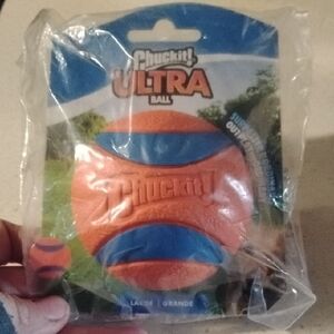 Ultra Ball Dog Toy - Orange and Blue